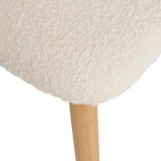 Chaise Sari bouclette pieds bois naturel