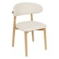Chaise Sari bouclette pieds bois naturel