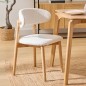 Chaise Sari bouclette pieds bois naturel