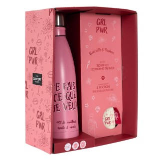 COFFRET BOUTEILLE ISOTHERME JE FAIS CE QUE JE VEUX