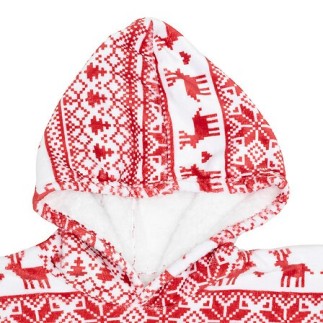 Plaid sweat adulte décor Noël scandinave (plaid à manches pas cher)