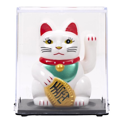 FIGURINE SOLAIRE EN BOITE CHAT PANDA