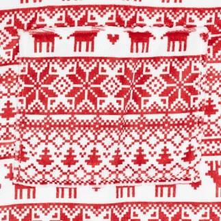 Plaid sweat adulte décor Noël scandinave (plaid à manches pas cher)