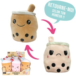 PELUCHE BUBBLE TEA REVERSIBLE KAWAII