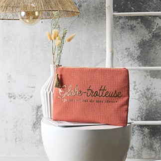 POCHETTE GAZE DE COTON GLOBE TROTTEUSE