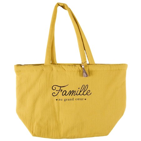 TOTE BAG GAZE DE COTON FAMILLE