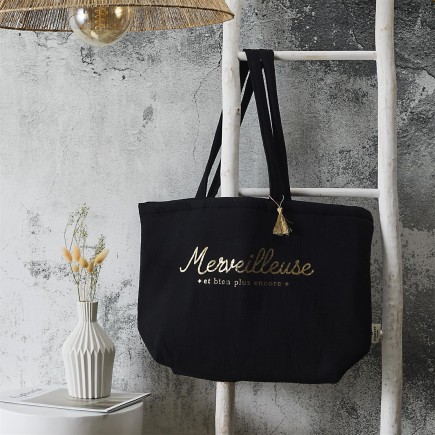 TOTE BAG GAZE DE COTON MERVEILLEUSE