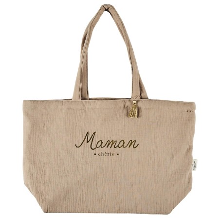 TOTE BAG GAZE DE COTON GLOBE MAMAN