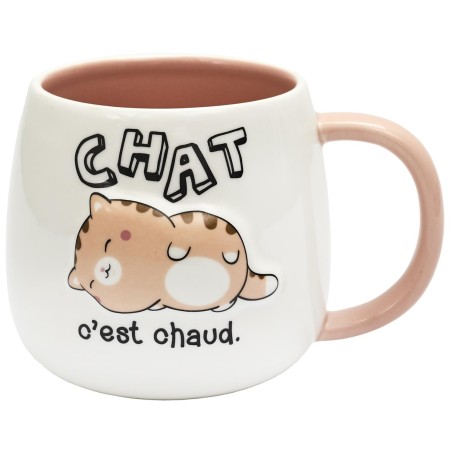 MUG RELIEF KAWAII 40CL CHAT