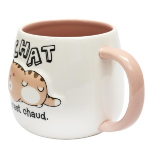 MUG RELIEF KAWAII 40CL CHAT