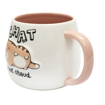 MUG RELIEF KAWAII 40CL CHAT