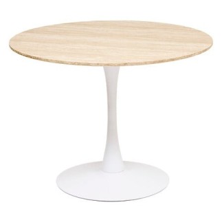 Table à dîner Elias effet travertin