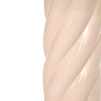 TABLE CAFE RONDE TORSIE IVOIRE