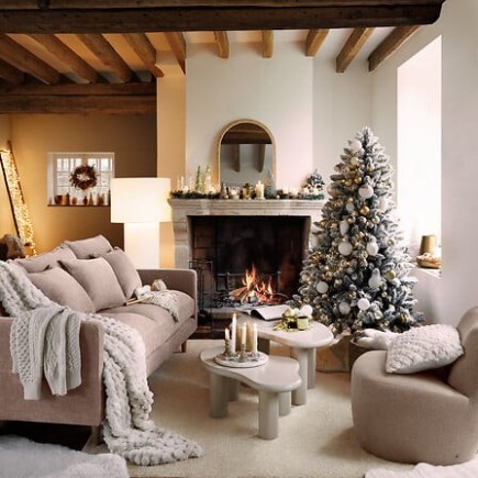 Lot de 2 tables basses Olao ivoire