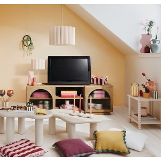 Lot de 2 tables basses Olao ivoire