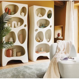 Meuble bas 6 niches Chesni ivoire