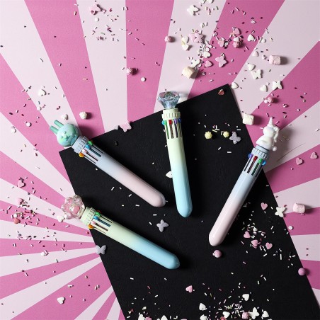 STYLO 10 COULEURS FUNNY KAWAII