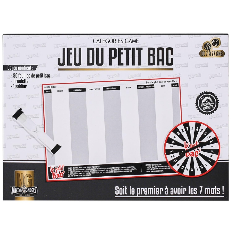 Le Jeu Du Petit bac: le petit bac,le Baccalauréat, Le Baccalauréat/Carnet  de grilles,120 pages, 8.5x8.5 inches,Matte finish cover (French Edition)