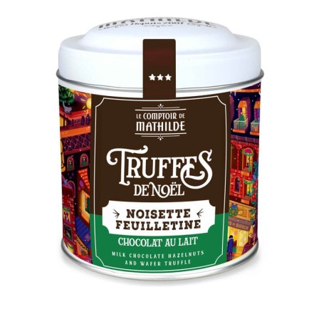 Truffes de Noël Lait Noisette Feuilletine - 200g Truffes de Noël Lait Noisette Feuilletine - 200g