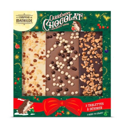 Coffret 3 Tablettes Noël 3 Chocolats - 3x90g