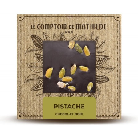 Pistache - Tablette Chocolat Noir - 80g Pistache - Tablette Chocolat Noir - 80g