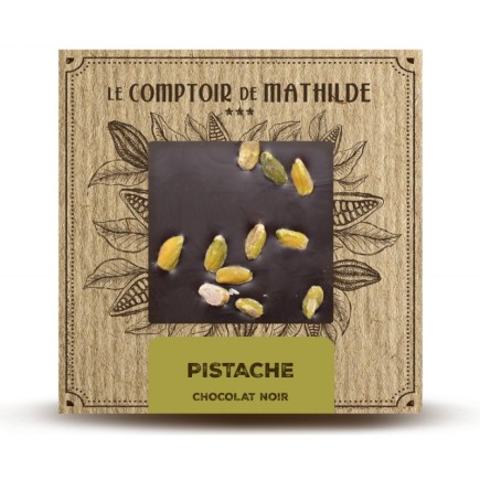 Pistache - Tablette Chocolat Noir - 80g