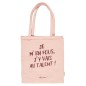 TOTE BAG COTON GIRL POWER JE M'EN FOUS