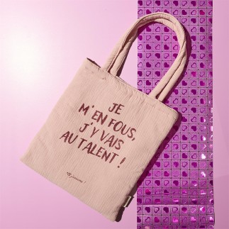 TOTE BAG COTON GIRL POWER JE M'EN FOUS