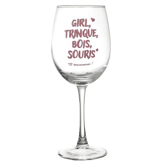 VERRE A VIN 45CL GIRL POWER