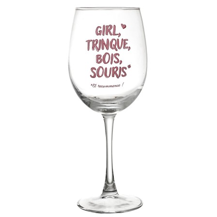 VERRE A VIN 45CL GIRL POWER