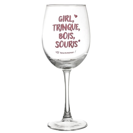 VERRE A VIN 45CL GIRL POWER