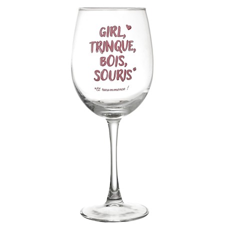 VERRE A VIN 45CL GIRL POWER