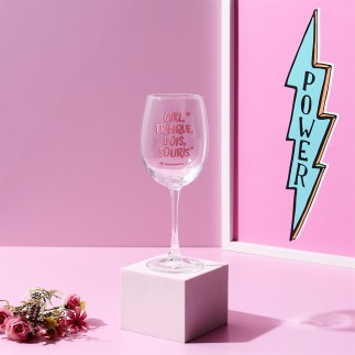 VERRE A VIN 45CL GIRL POWER