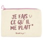 POCHETTE GAZE DE COTON GIRL POWER BLANC