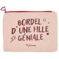 POCHETTE GAZE DE COTON GIRL POWER ROSE