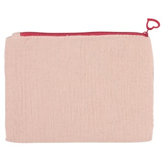 POCHETTE GAZE DE COTON GIRL POWER ROSE