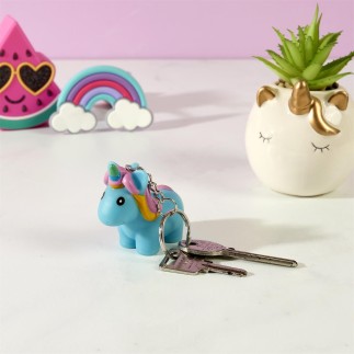 PORTE CLE LUMINEUX LICORNE KAWAII