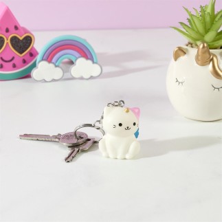 PORTE CLE LUMINEUX CHAT KAWAII
