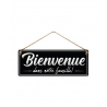 PLAQUE METAL "BIENVENUE...FAMILLE"