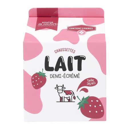 CHAUSSETTES X2 DELISOCKS BRIQUE LAIT