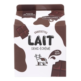 CHAUSSETTES X2 DELISOCKS BRIQUE LAIT