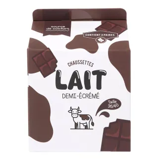 CHAUSSETTES X2 DELISOCKS BRIQUE LAIT