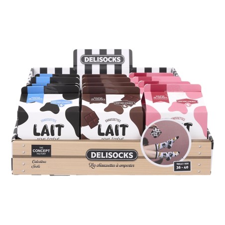 CHAUSSETTES X2 DELISOCKS BRIQUE LAIT