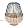 LAMPE ROTIN METAL ANEA NATURE H35,5CM