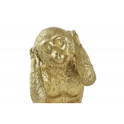 Figurine singe doré