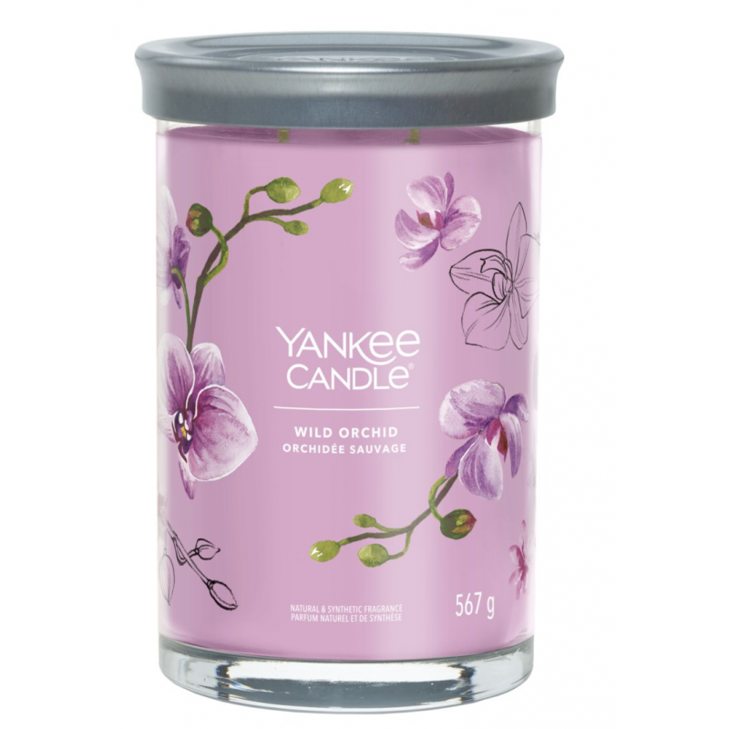 Grande bougie Orchidée sauvage timbales signature Yankee Candle