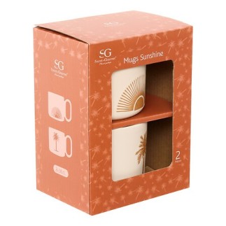 Coffret 2 mugs Sunshine 36cl
