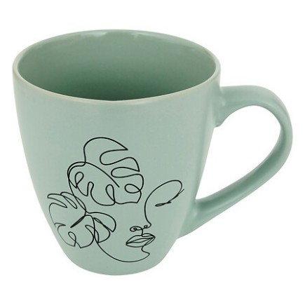 Mug Visage Abstrait 50cl vert