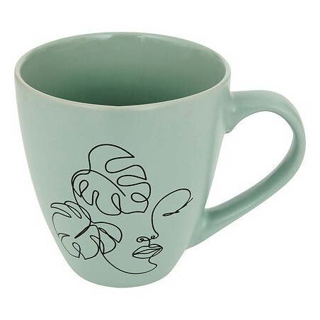 Mug Visage Abstrait 50cl vert