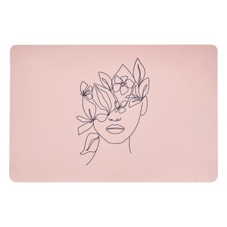 Set de table Visage abstrait rose